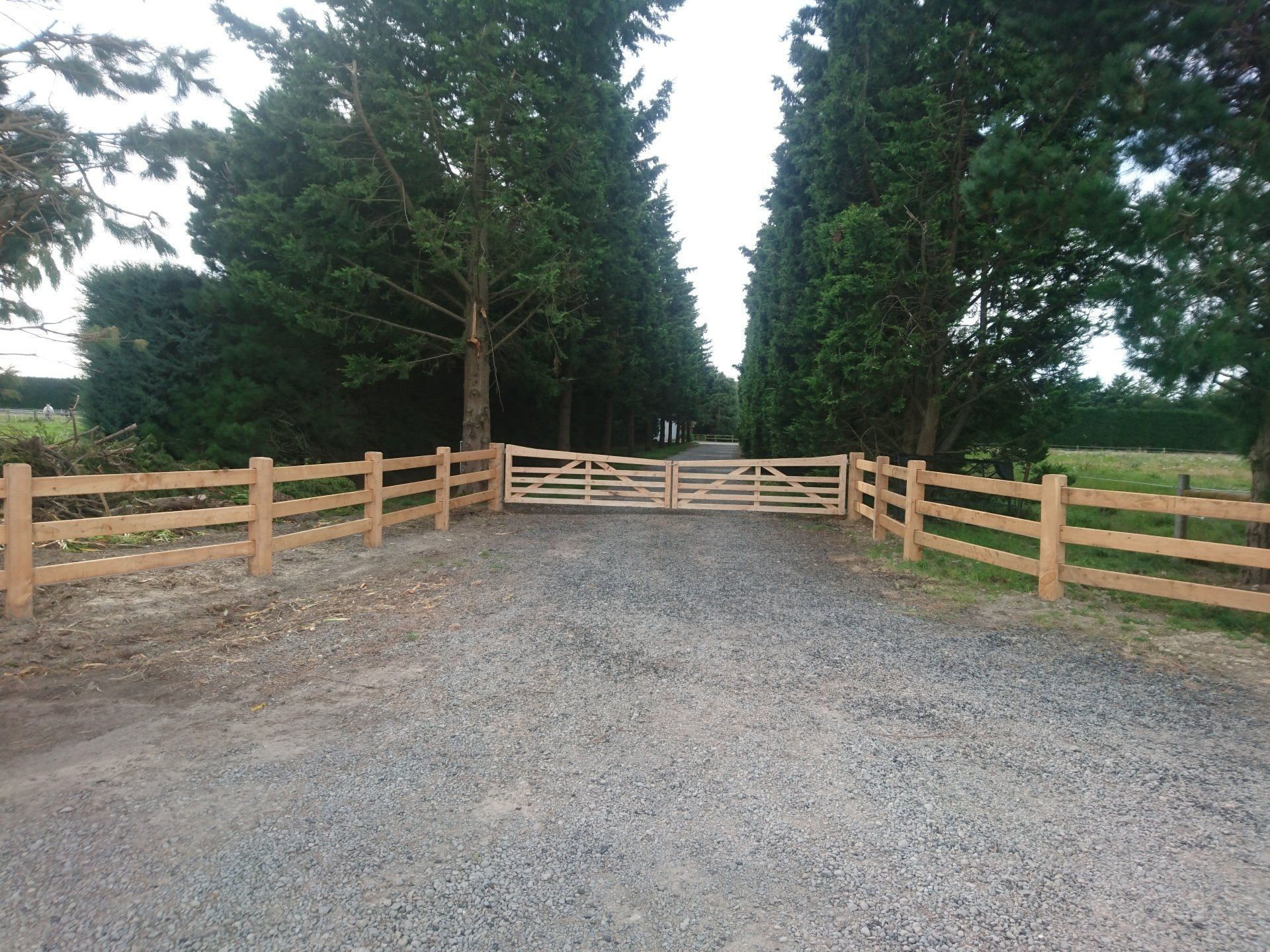 Wooden gate entrance
