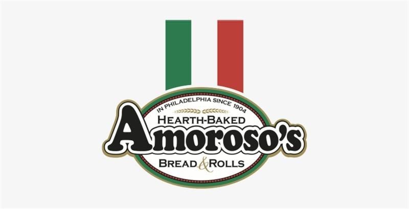 Amoroso's logo with Italian flag colors above the words