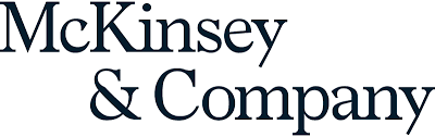A logo for mckinsey & company is shown on a white background.