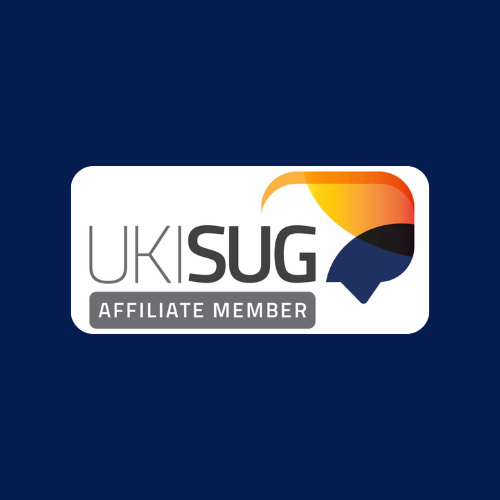 The ukisug affiliate member logo is on a blue background.