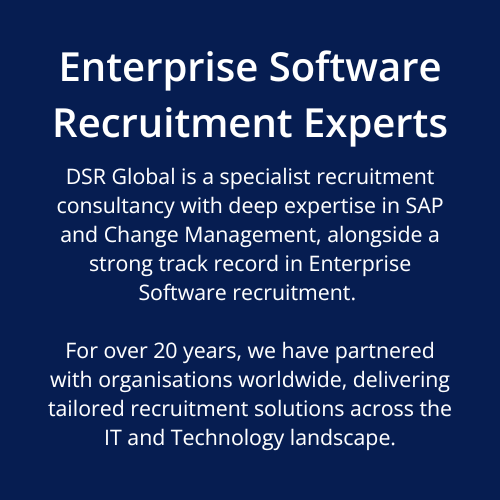 DSR Global is a specialist recruitment consultancy with deep expertise in SAP and Change Management, alongside a strong track record in Enterprise Software recruitment. For over 20 years, we have partnered with organisations worldwide, delivering tailored recruitment solutions across the IT and Technology landscape.