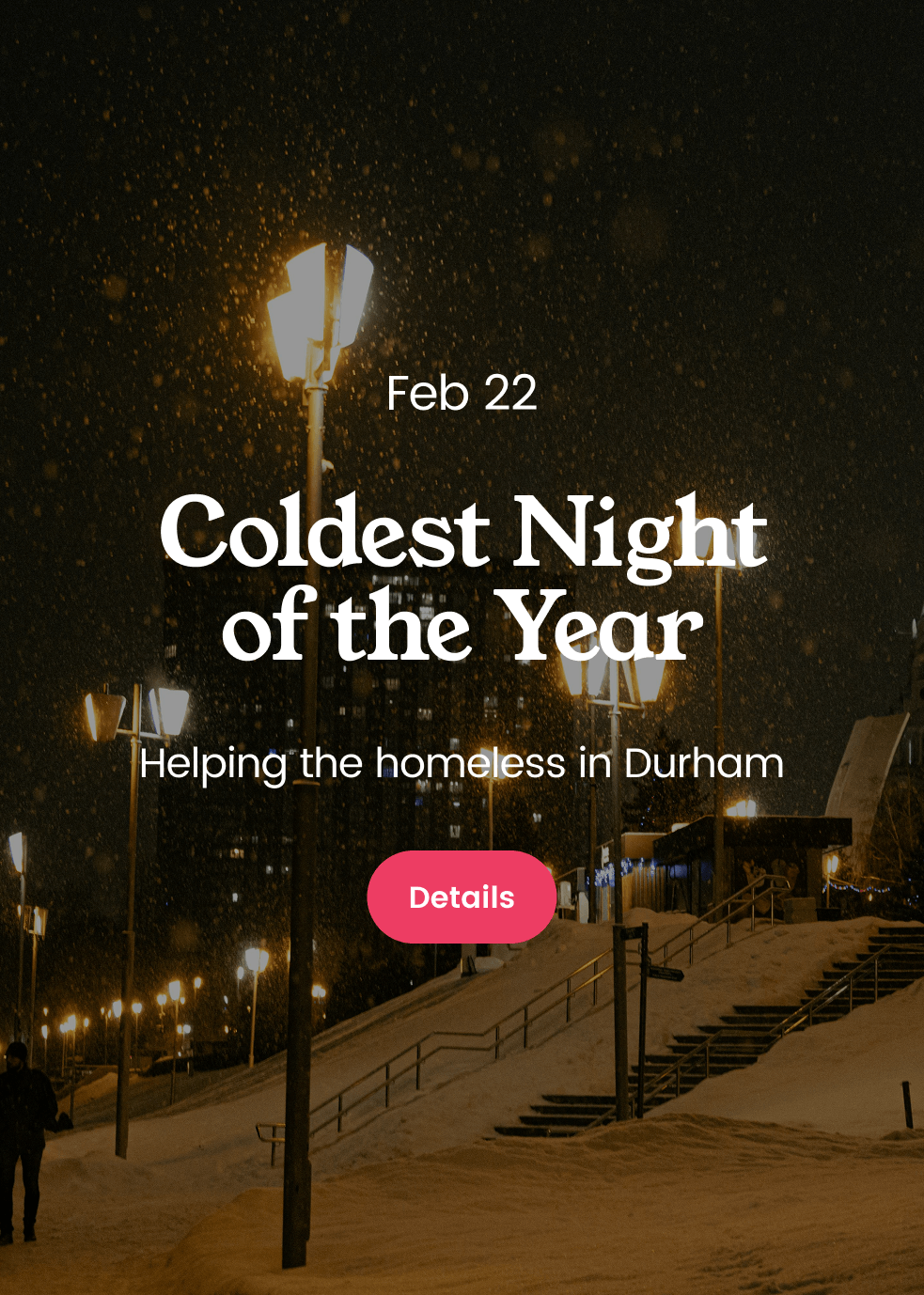 Coldest Night of the Year 2025 - helping the homeless in Durham