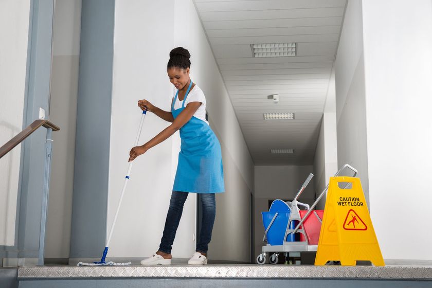 Woman cleaning floor — Coeur D'Alene, ID — Mad Clean LLC
