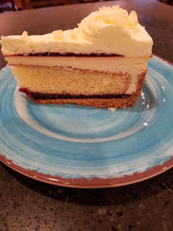 Lemon Raspberry Layered Cheesecake