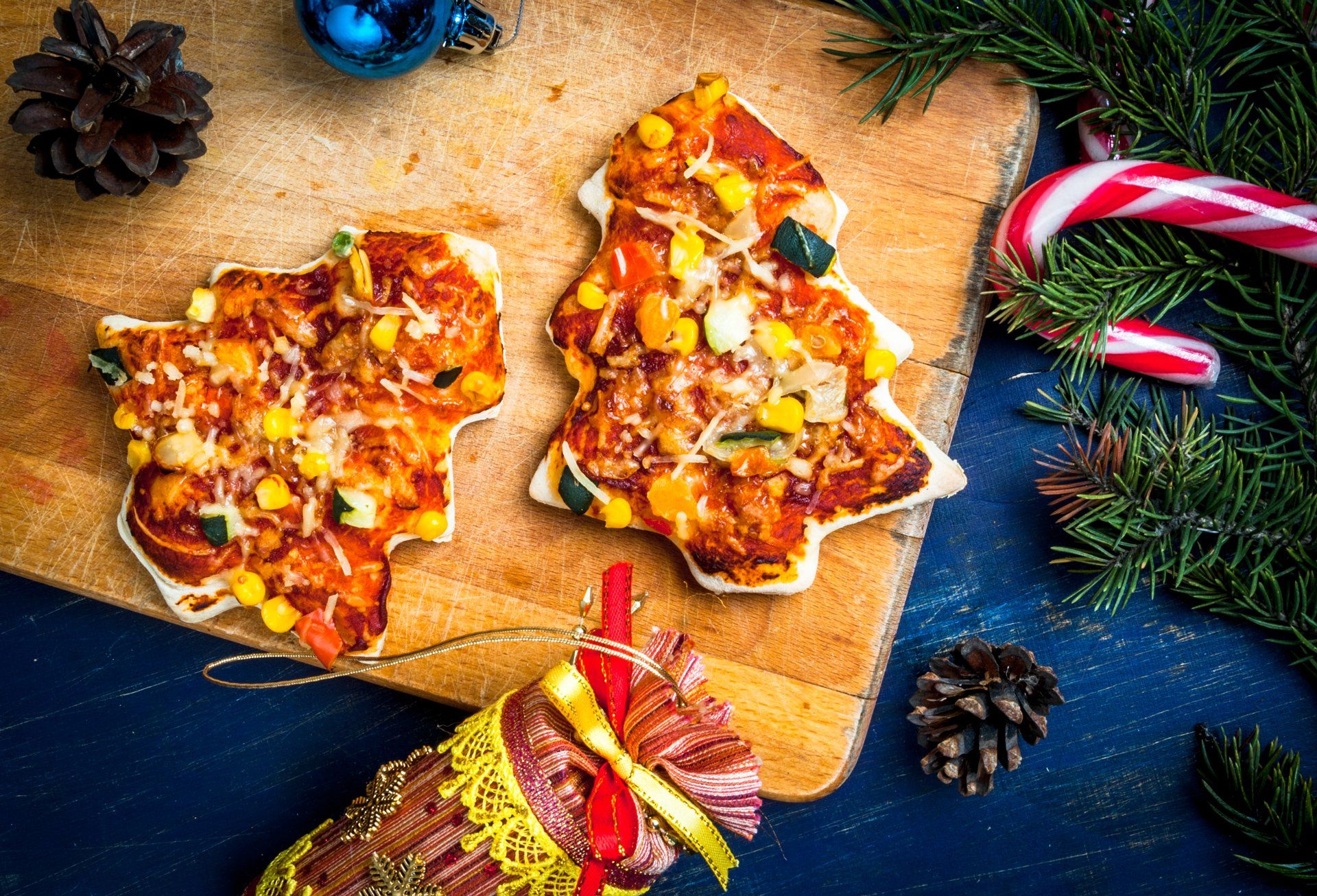 Pizza in the Form of Christmas Trees — Camden, SC — Camden House Of Pizza
