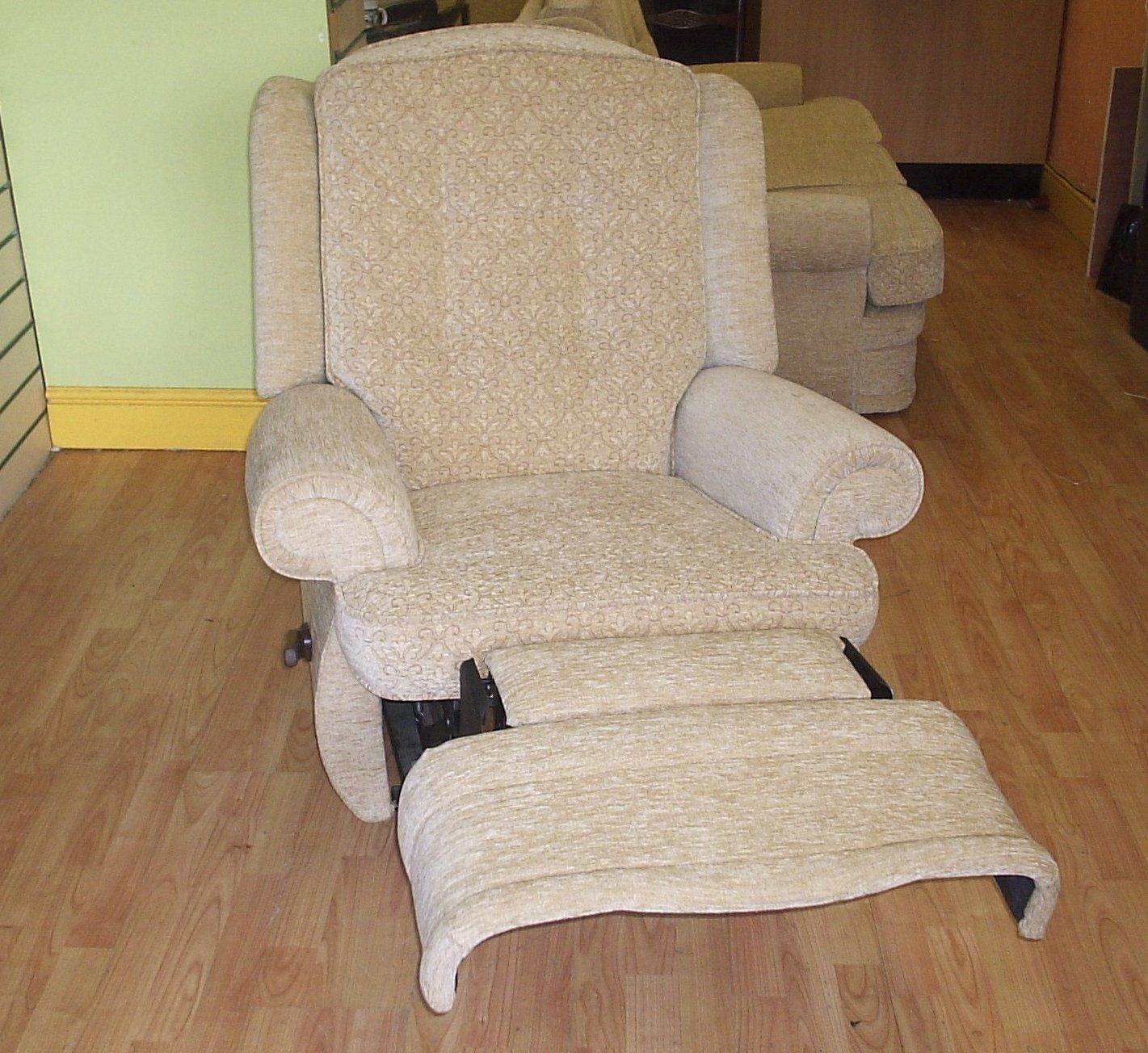select upholstery recling chair after re upholstery
