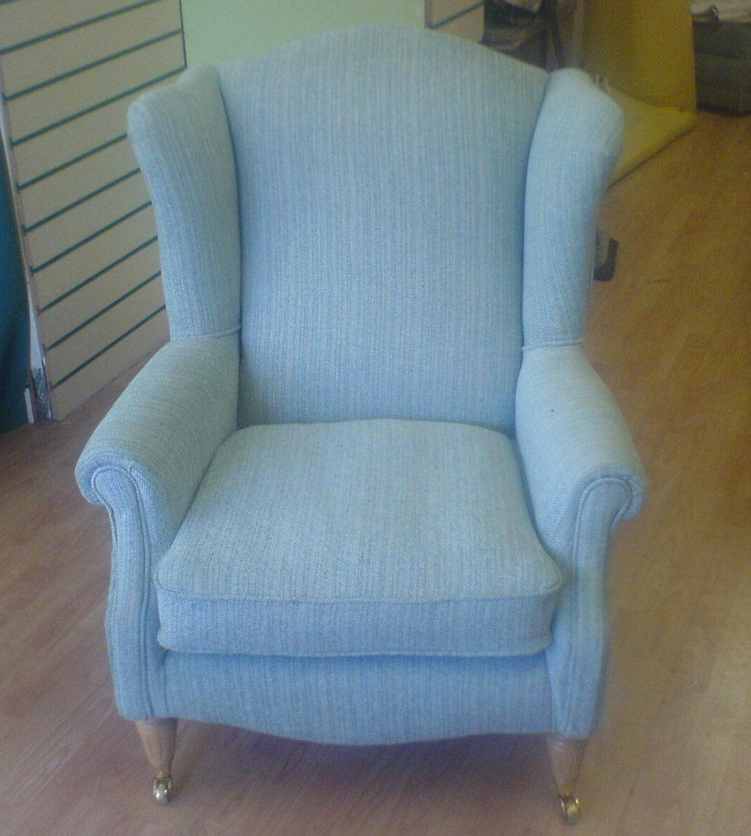 select upholstery wing back chair after