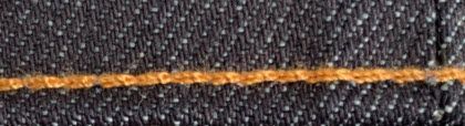 Professional jean hemming with a chain stitch