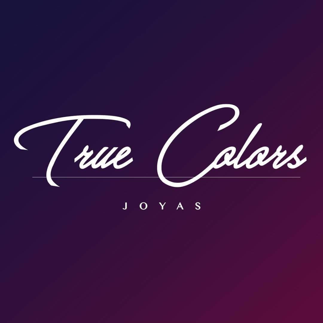 Un logotipo para joyas de colores verdaderos con un fondo morado.