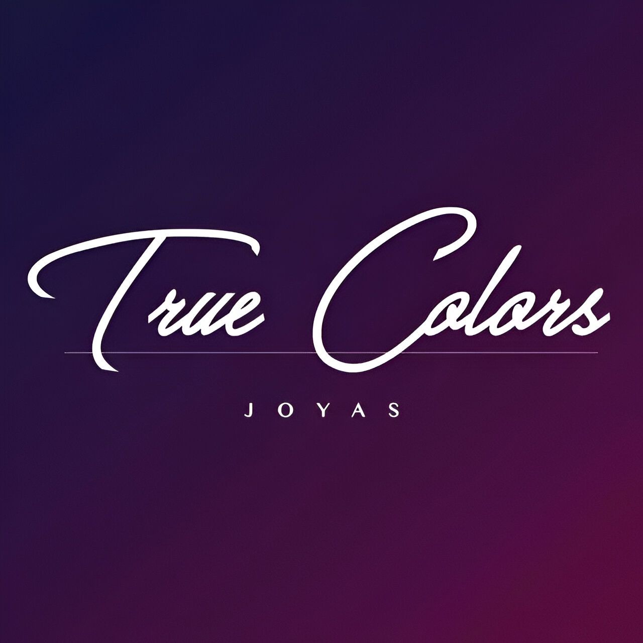 Un logotipo para joyas de colores verdaderos con un fondo morado.