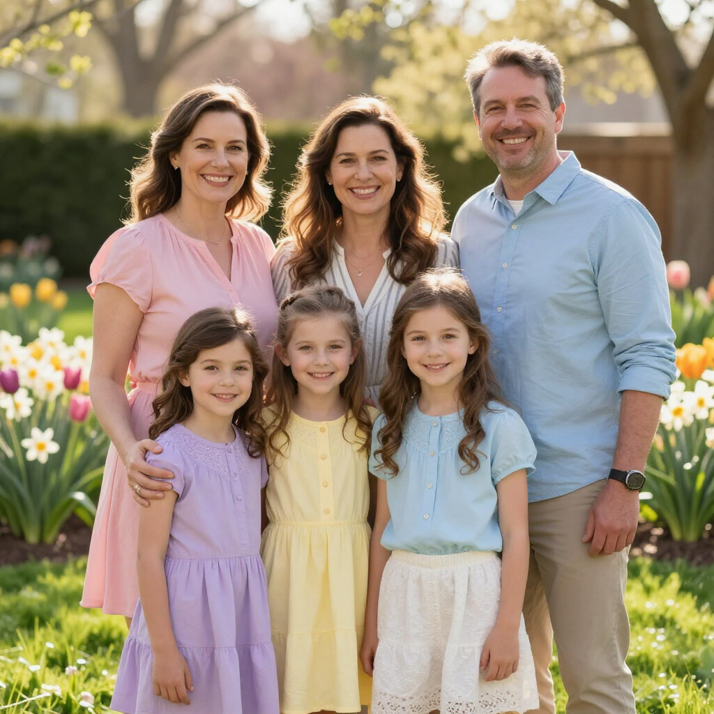 Family testimonial portrait