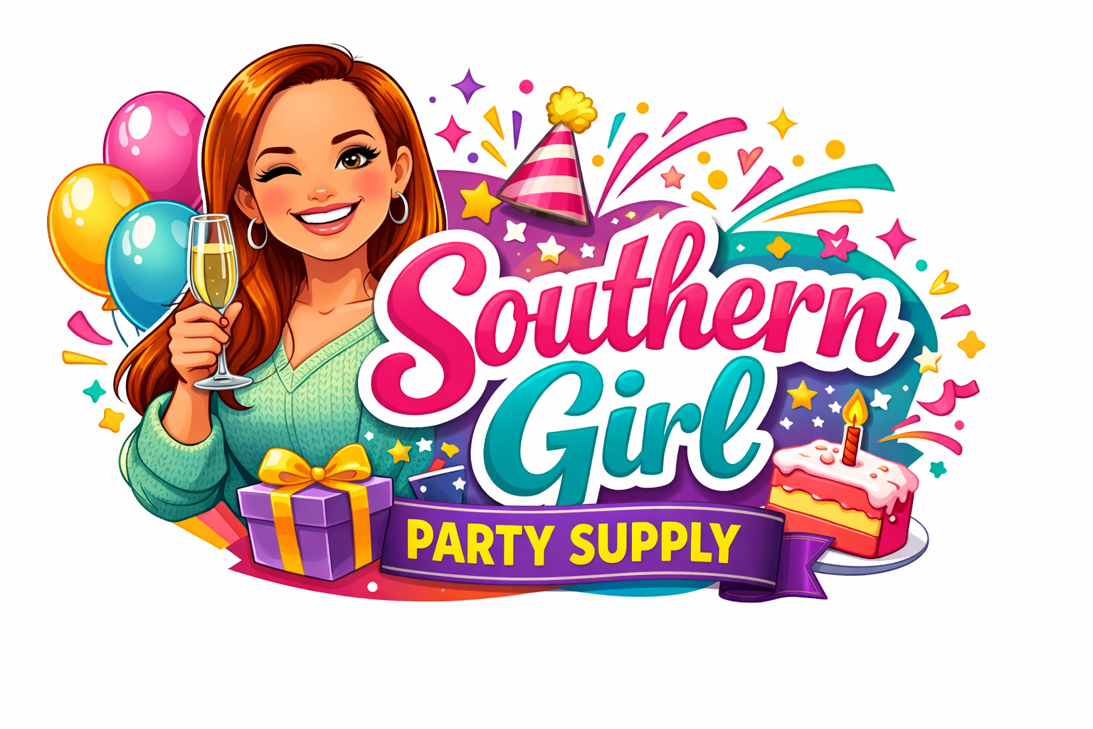 Southern Girl Party Supply Logo