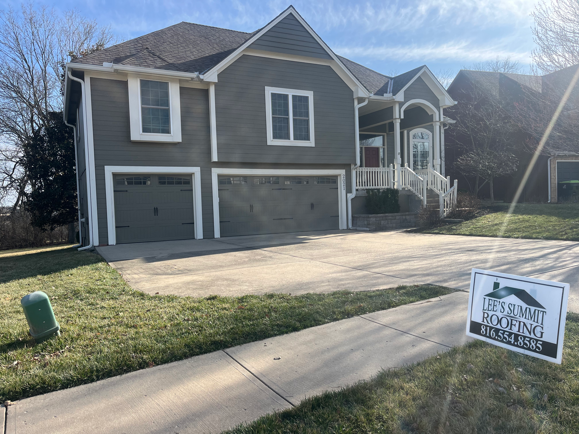 Side view of a house