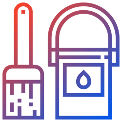 Icona - barattolo di pittura e pennello