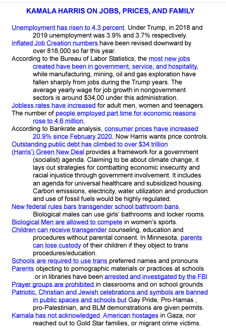 Text-heavy article page with a blue headline and multiple blue links on a white background.