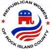 Republican Women of Rock Island County logo with red, white, and blue elephant graphic