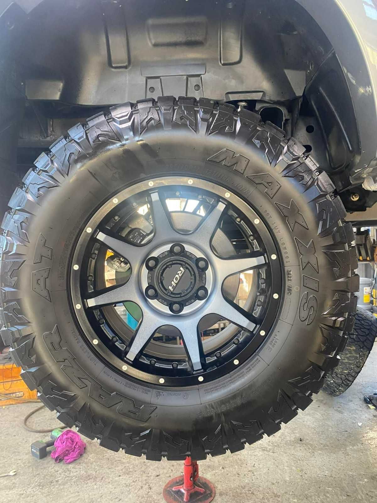 Off-Road Tire and Wheel on A Raised Vehicle, with A Black Rim and Dark Tread — S&P Complete Automotive in Port Macquarie, NSW