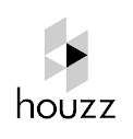 Houzz logo with gray geometric icon and black wordmark