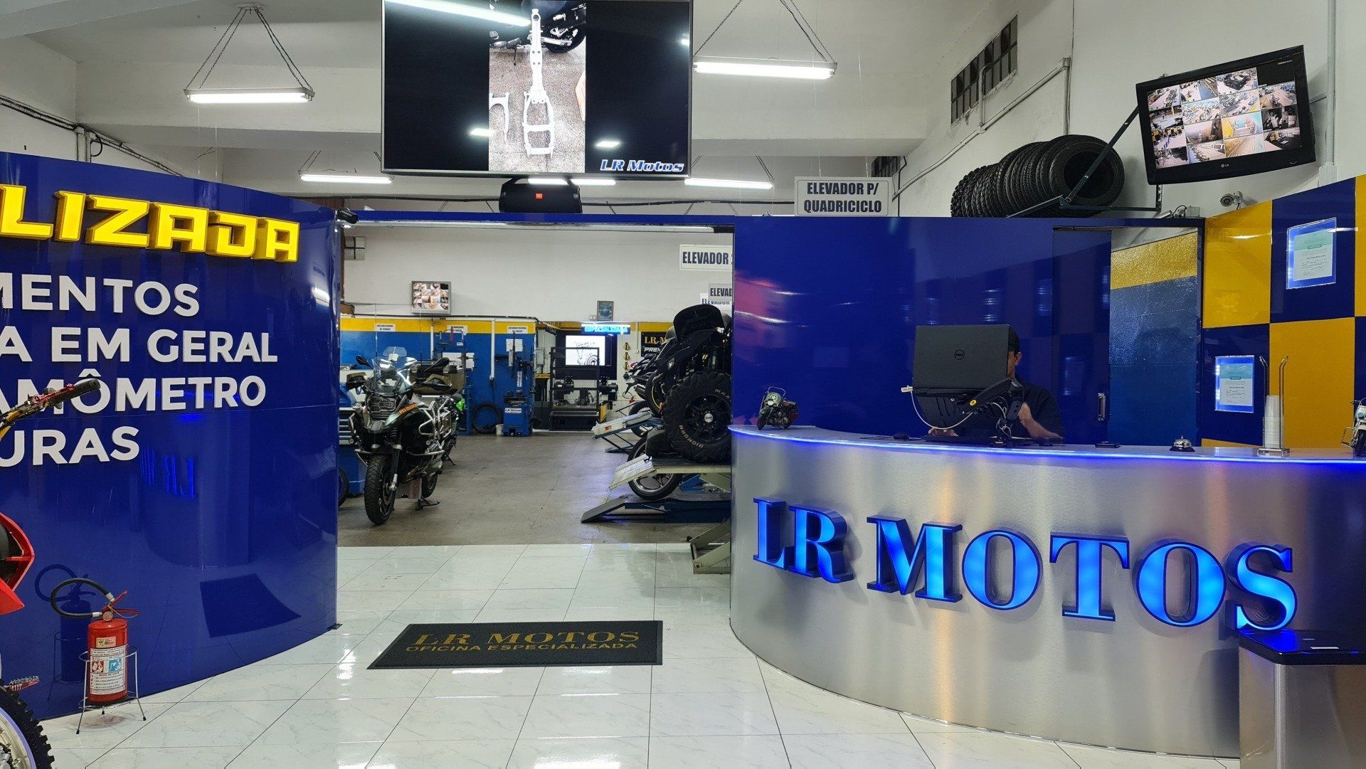 Recepção da LR Motos Oficina Especializada