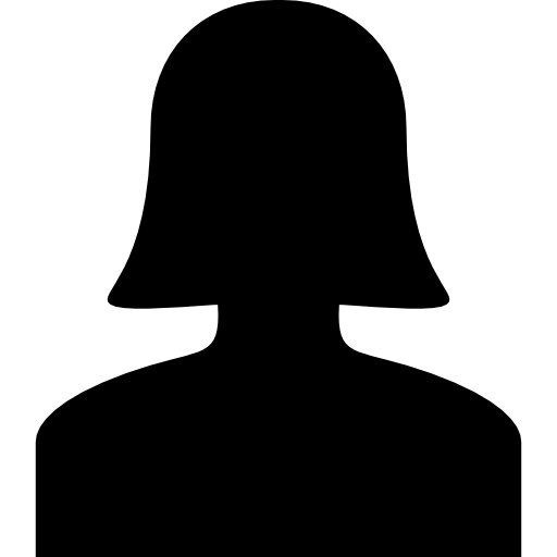 A silhouette of a woman without a face free icon