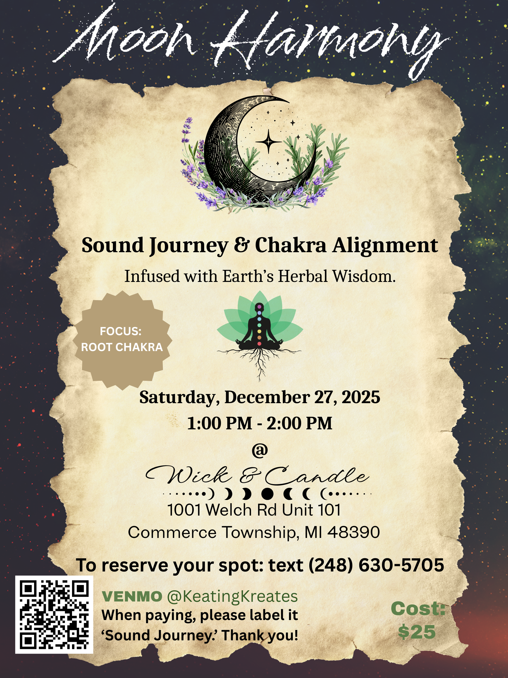 Poster for a sound immersion event.