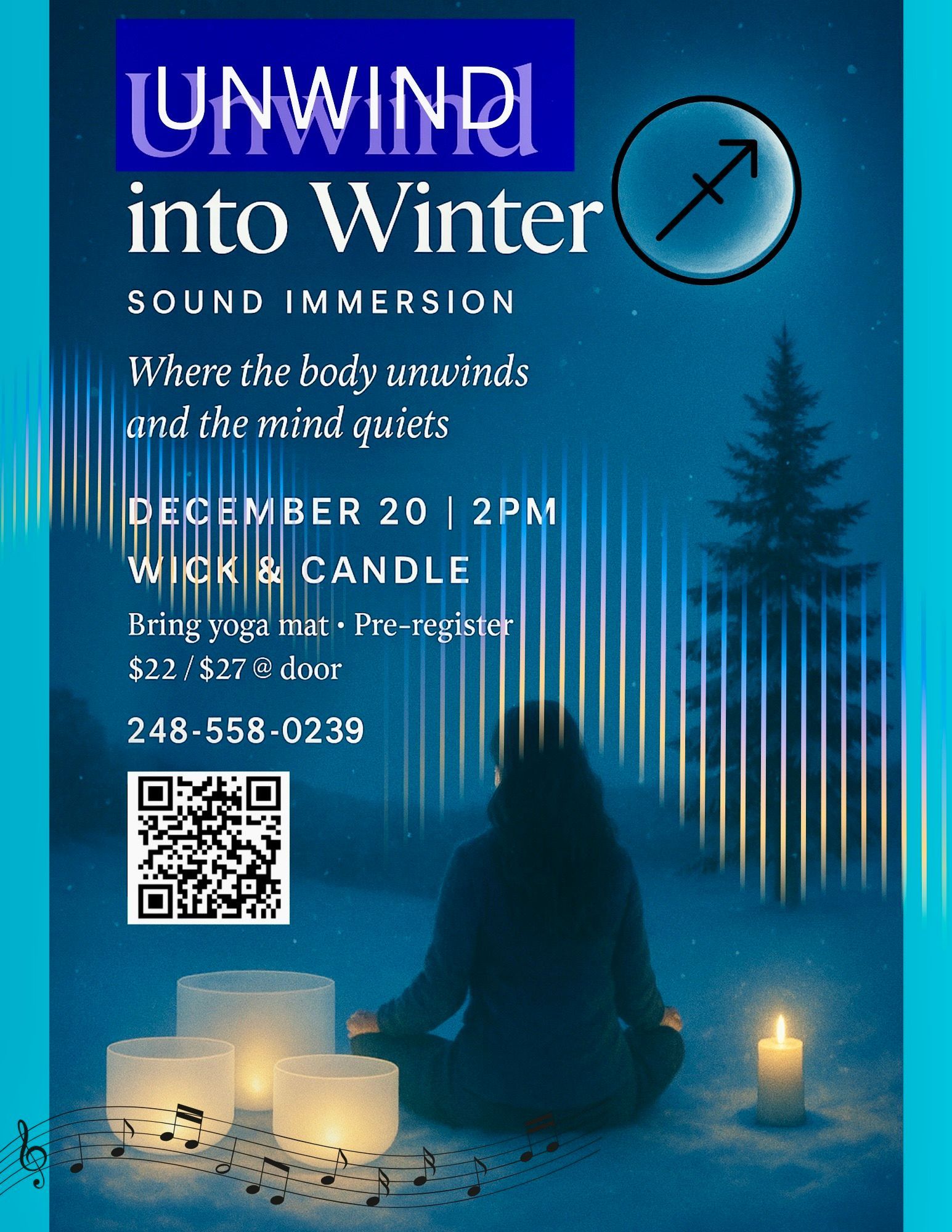 Poster for a sound immersion event.