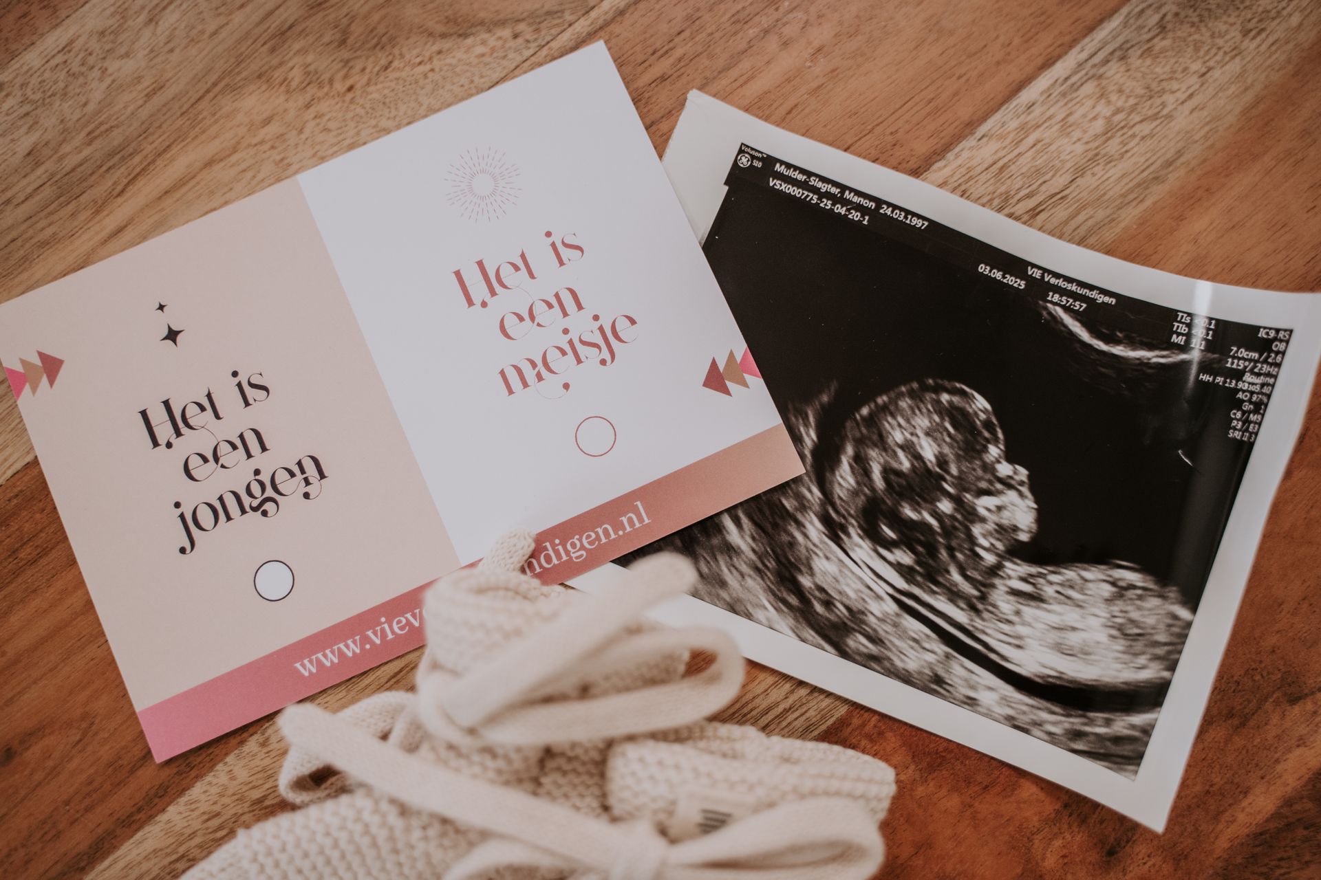 Roze blauw geslacht baby