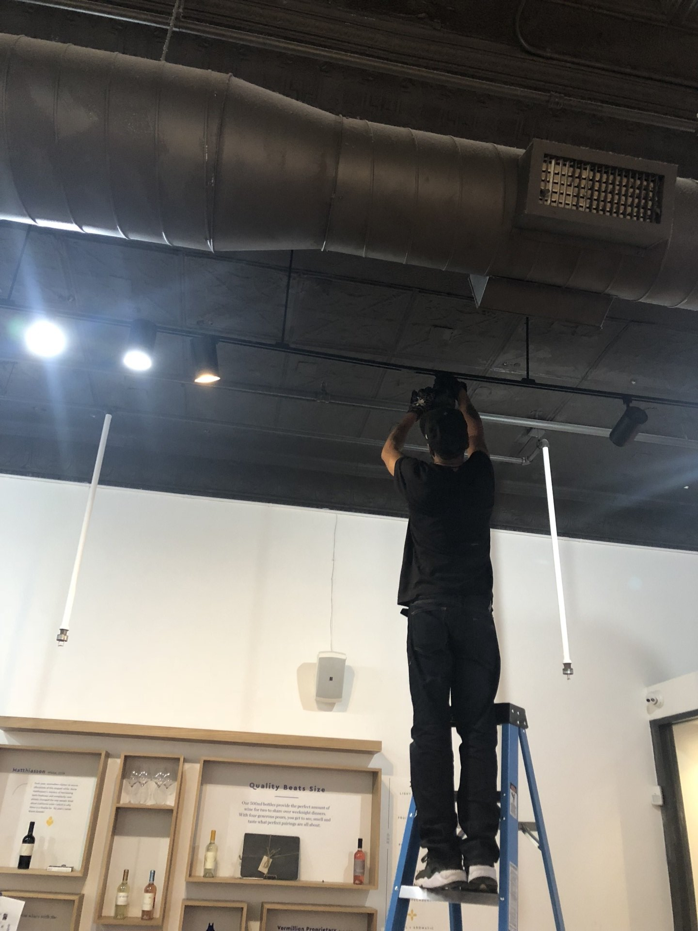 Our team working to set up an event