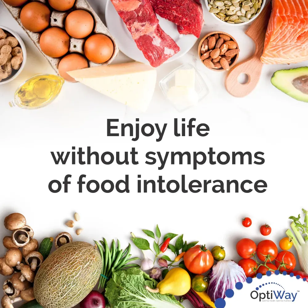 Assortment of healthy foods with text: 