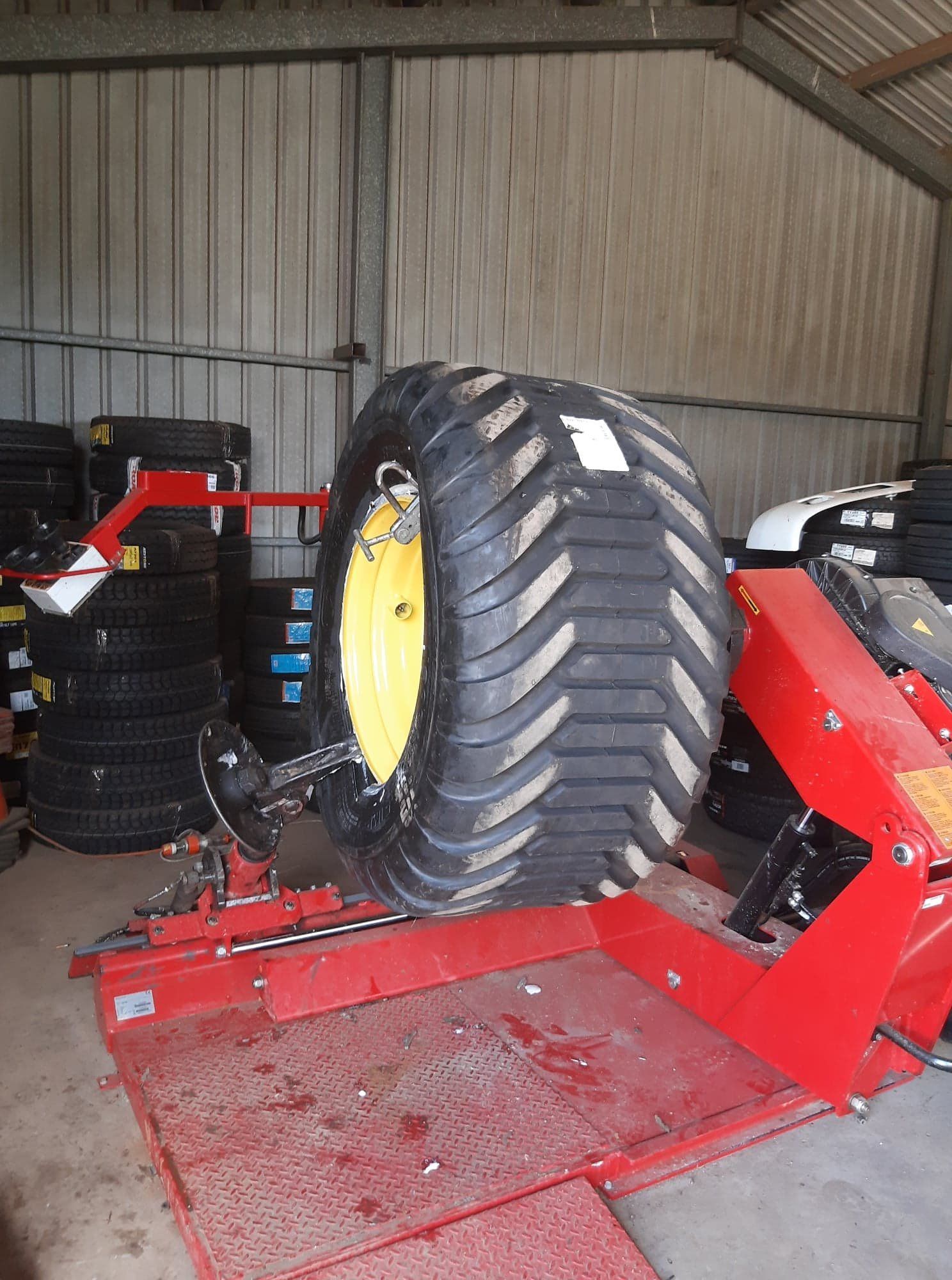 Tractor Tyre In The Workshop — Tyres in Murwillumbah, NSW
