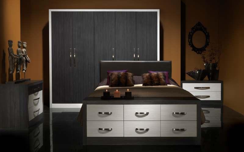 modern dark bedroom