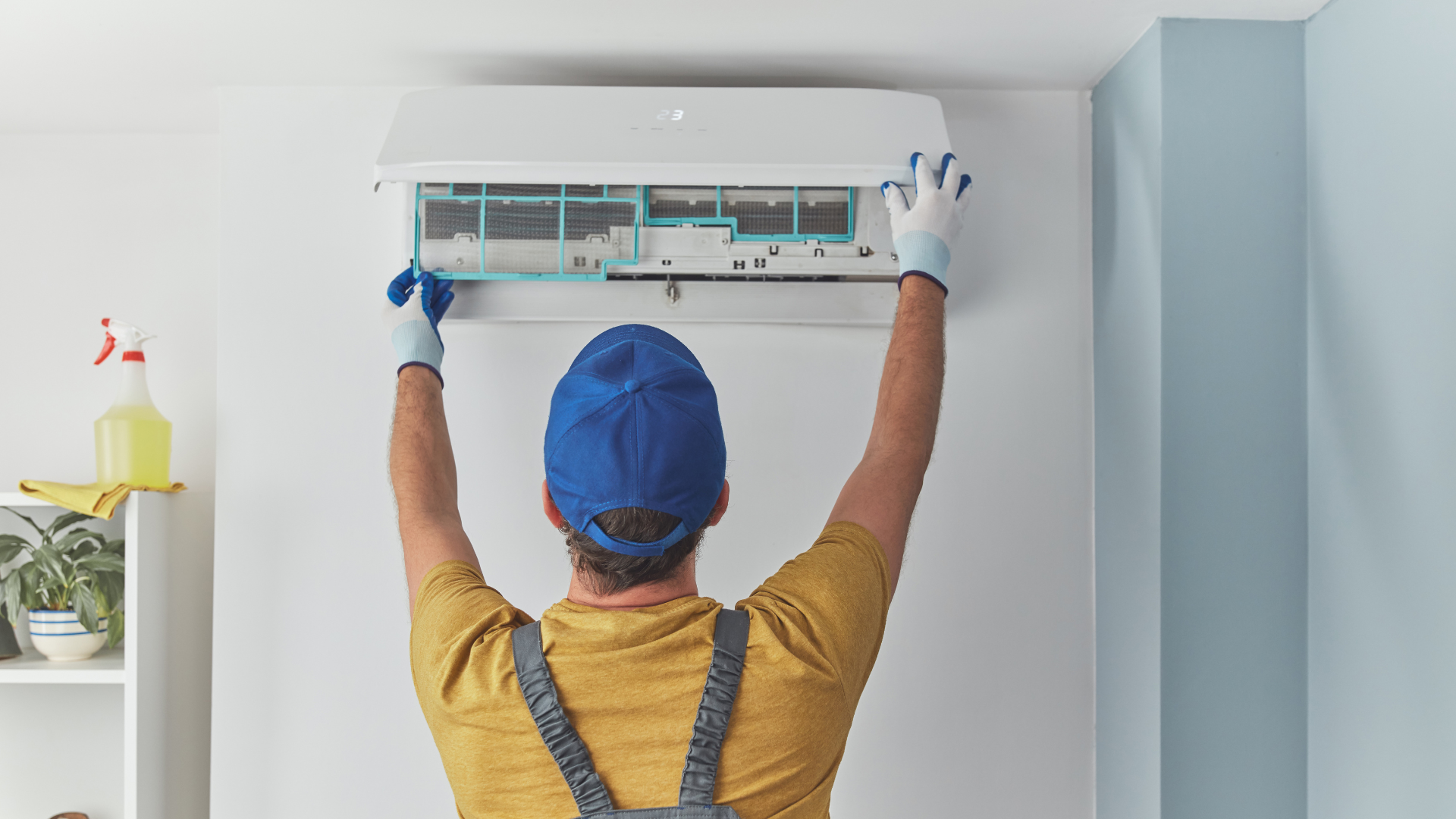 A air purifier is blowing fresh air into a room.