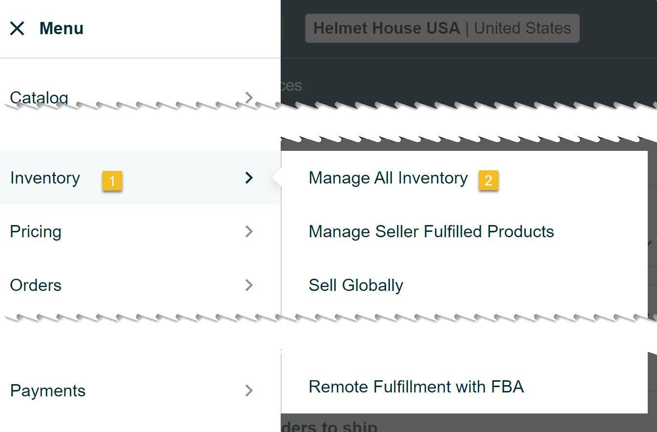 amazon seller inventory steps