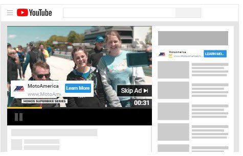 promote your local event or motorsports race to youtube visitors watching youtube racing videos