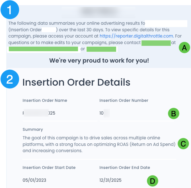 summary of the online reporting introduction section