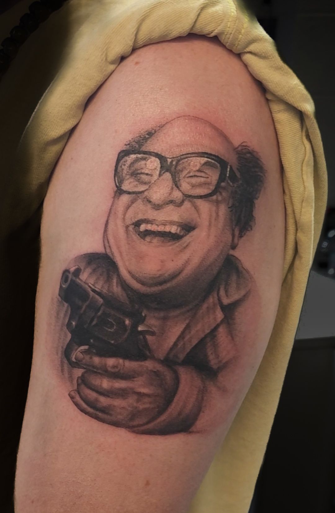 Black & White Man Tattoo