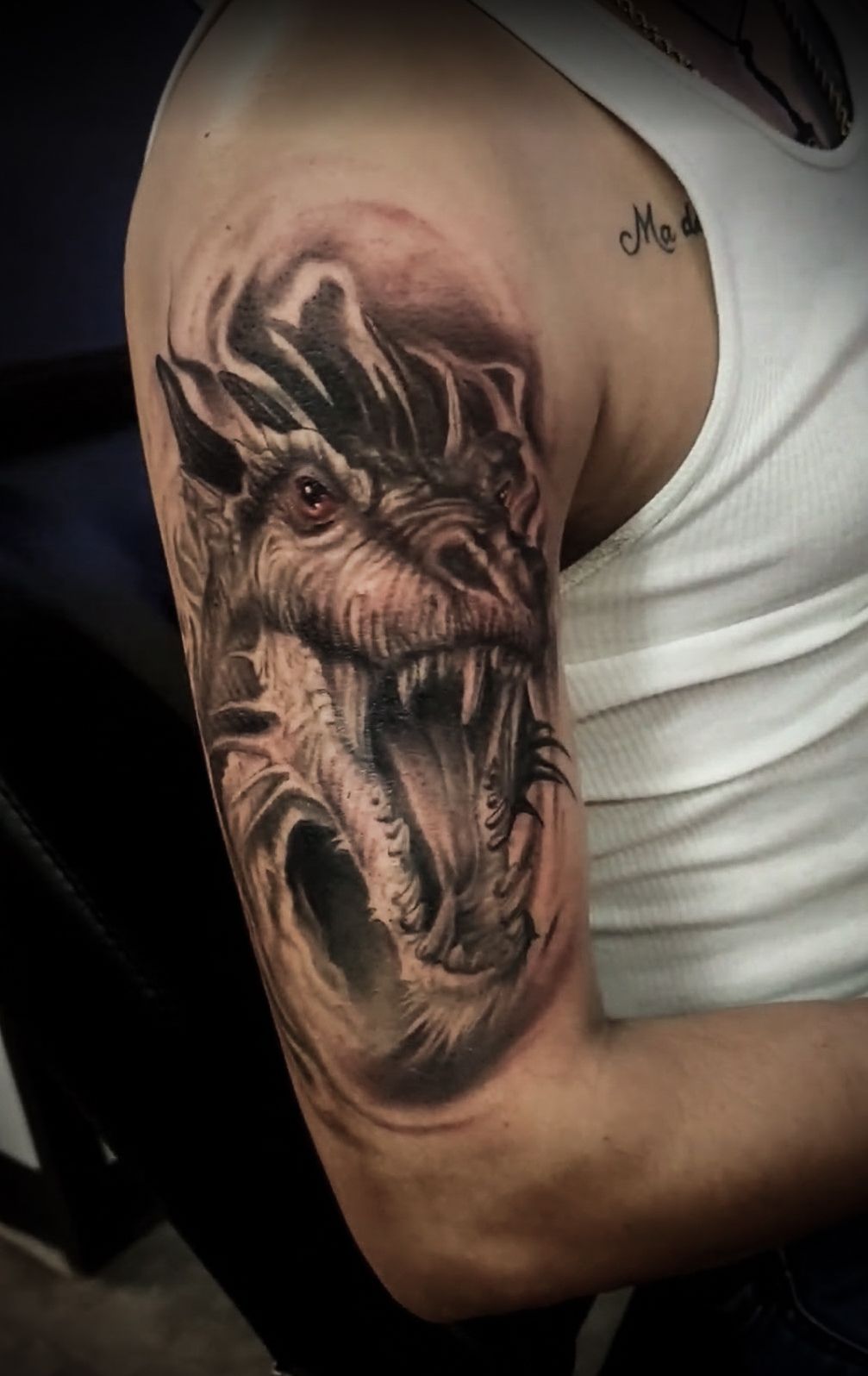Black & White Dragon Tattoo