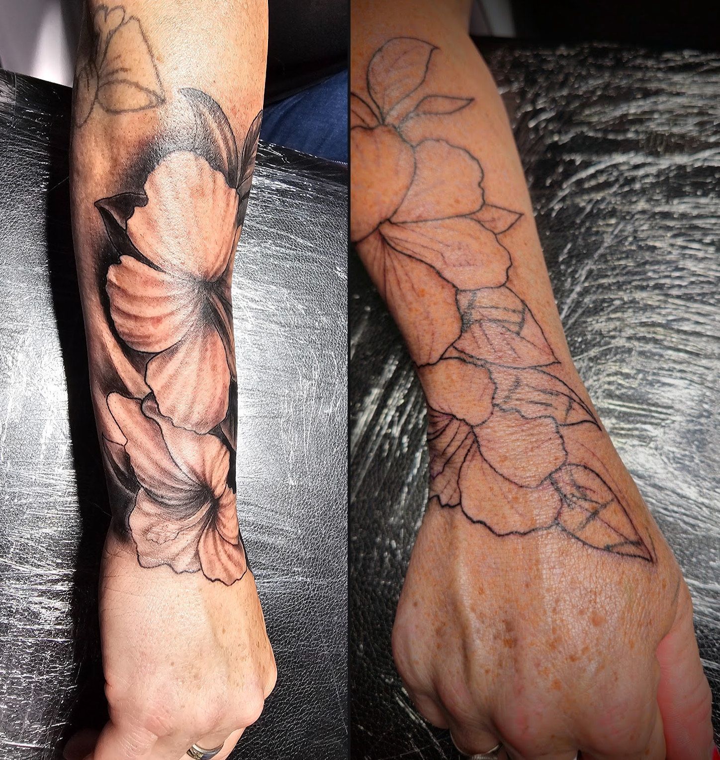 Cover-up Flowers Tattoo Before