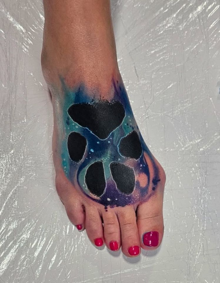 Cover-up Paw Tattoo After