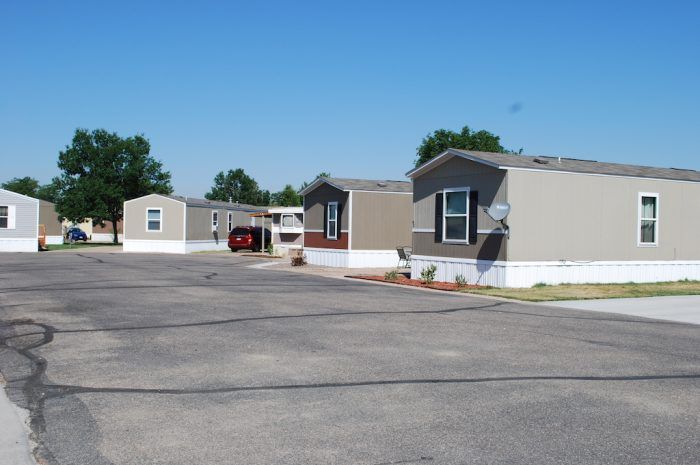 Row of mobile homes