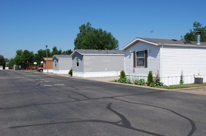 Row of mobile homes
