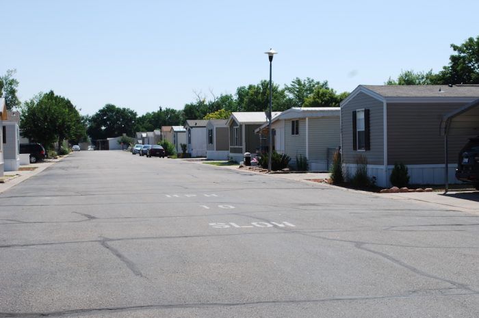 Row of mobile homes