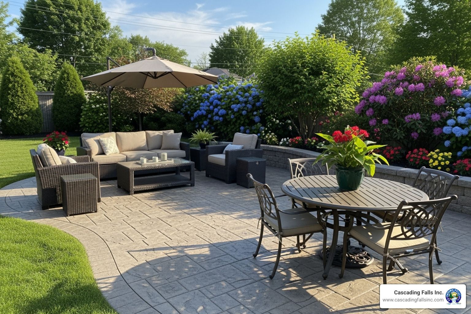 stamped concrete patios - stamped concrete patios