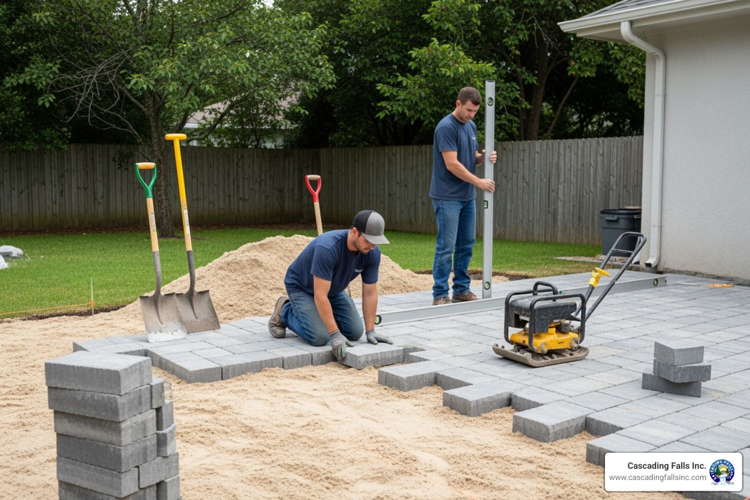 concrete paver patio - how to install a concrete paver patio