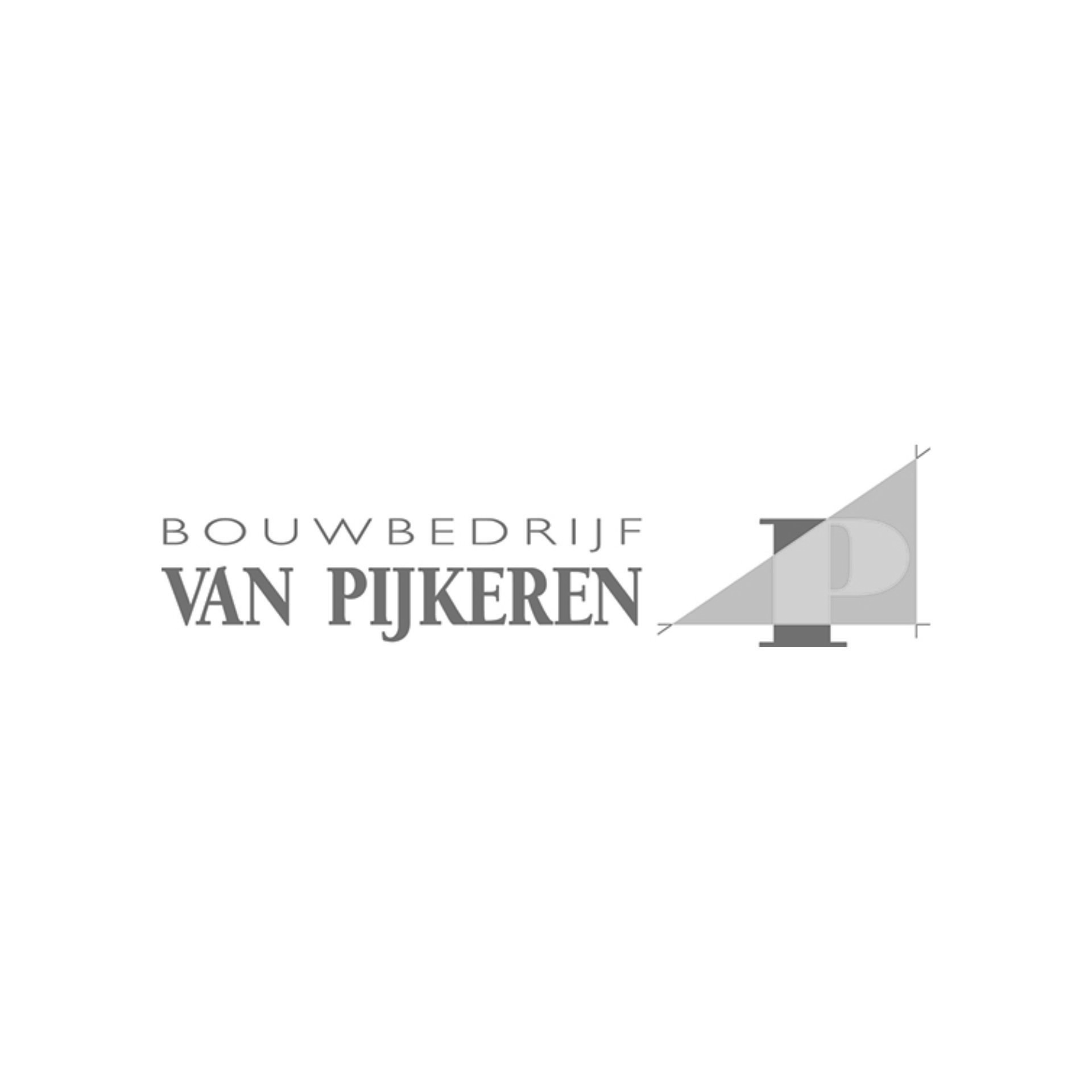 A black and white logo for bouwbedrijf van pijkeren