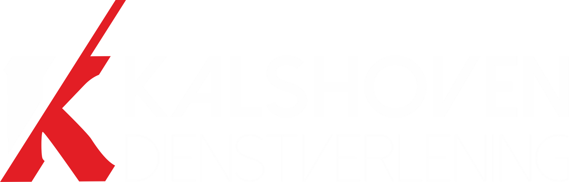 A red and black logo for kalshoven dienstverlening