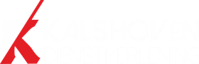 A red and black logo for kalshoven dienstverlening