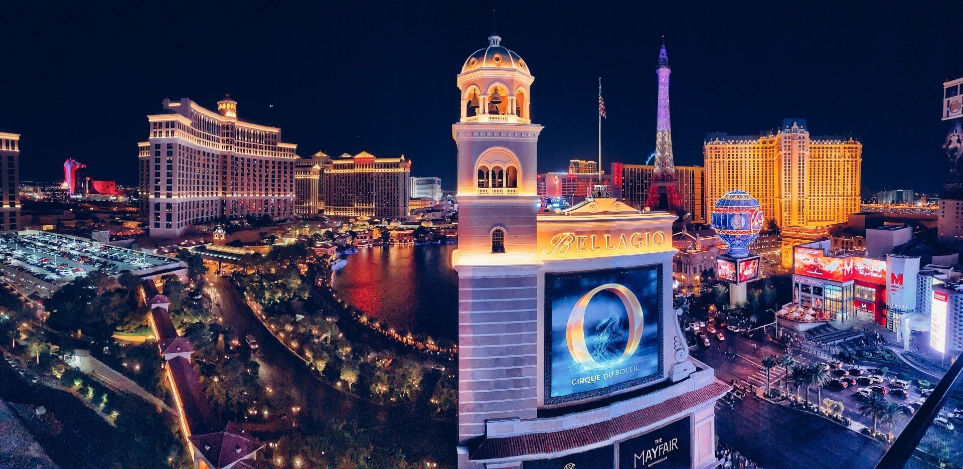 las vegas strip at night