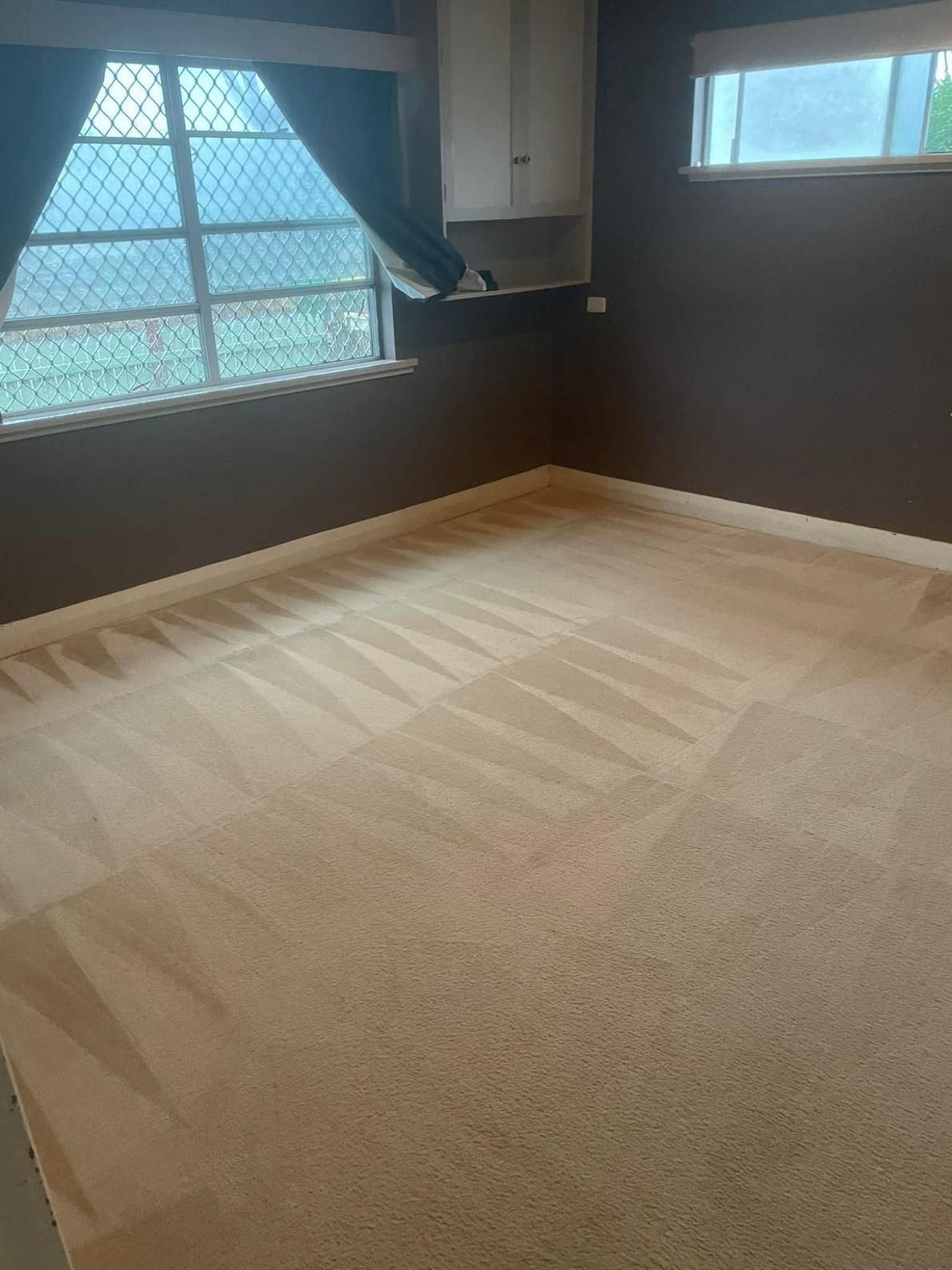 An Empty Room With a Carpeted Floor and a Window — Doobies Cleaning Service in Port Macquarie, NSW