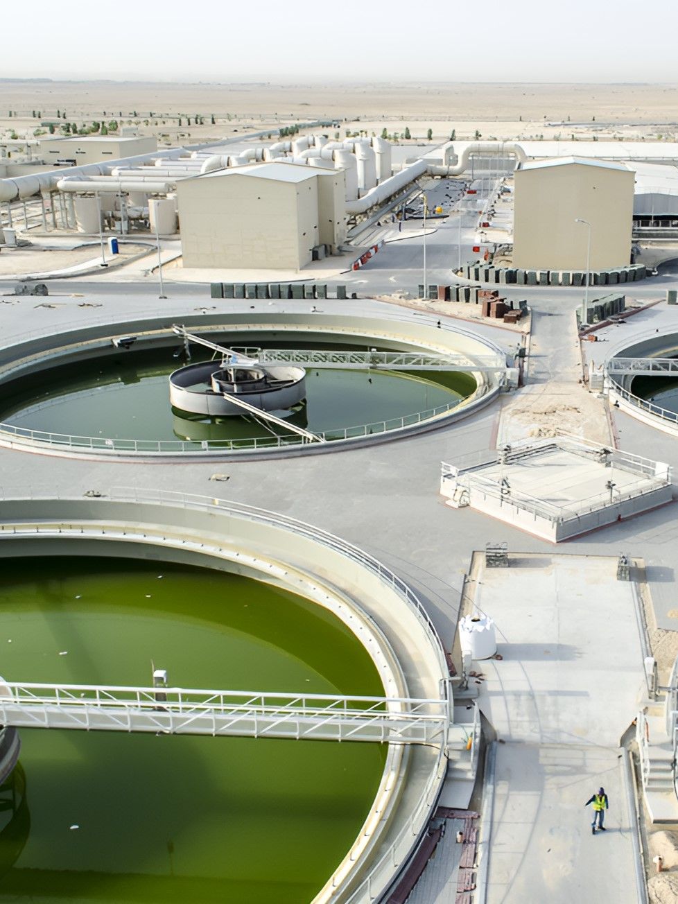 An Aerial View Of A Water Treatment Plant With A Lot Of Circles Of Water — GEO – AM Consulting In Lismore, NSW